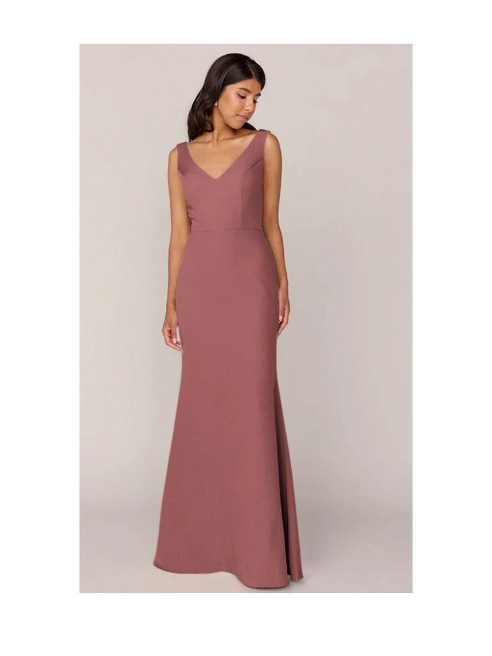 Revelry Bridesmaid Dakota Crepe Maxi Dress Size 6